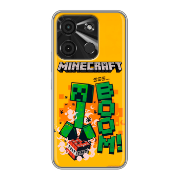 Силиконовый чехол на Itel A60 с принтом Майнкрафт Minecraft Силиконовый чехол на Itel A60 с принтом Майнкрафт Minecraft