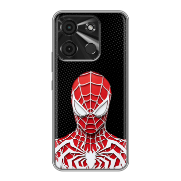 Силиконовый чехол на Itel A60 с принтом человек паук spiderman Силиконовый чехол на Itel A60 с принтом человек паук spiderman