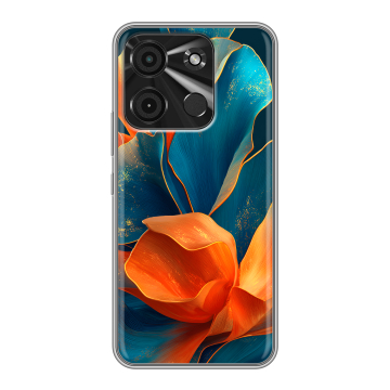 Силиконовый чехол на Itel A60 с принтом Цветы Силиконовый чехол на Itel A60 с принтом Цветы