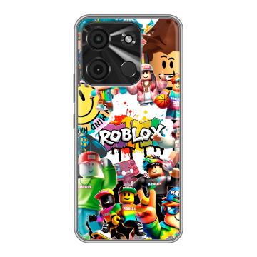 Силиконовый чехол на Itel A60 с принтом Roblox Роблокс Силиконовый чехол на Itel A60 с принтом Roblox Роблокс