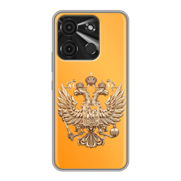 Силиконовый чехол на Itel A60 с принтом Герб Флаг России