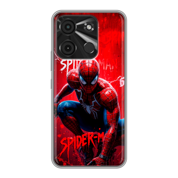 Силиконовый чехол на Itel A60 с принтом Spiderman Человек паук Силиконовый чехол на Itel A60 с принтом Spiderman Человек паук