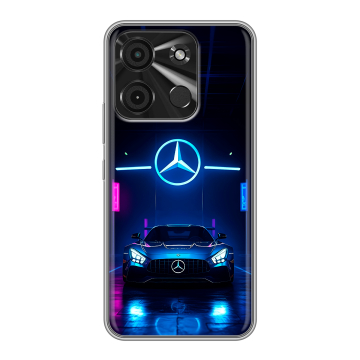 Силиконовый чехол на Itel A60 с принтом Mercedes Мерседес Силиконовый чехол на Itel A60 с принтом Mercedes Мерседес