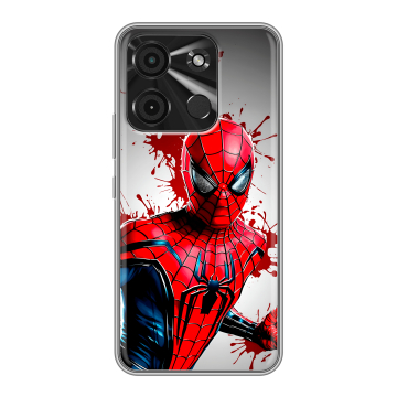 Силиконовый чехол на Itel A60 с принтом Spiderman Человек паук Силиконовый чехол на Itel A60 с принтом Spiderman Человек паук