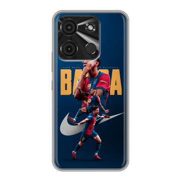Силиконовый чехол на Itel A60 с принтом Барселона Barca Yamal Силиконовый чехол на Itel A60 с принтом Барселона Barca Yamal