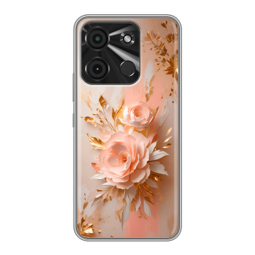 Силиконовый чехол на Itel A60 с принтом женский