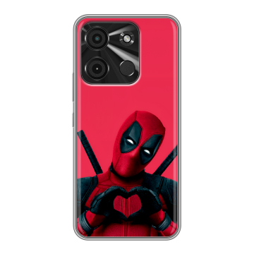 Силиконовый чехол на Itel A60 с принтом Дедпул Deadpool Силиконовый чехол на Itel A60 с принтом Дедпул Deadpool