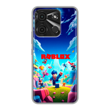 Силиконовый чехол на Itel A60 с принтом Roblox Роблокс Силиконовый чехол на Itel A60 с принтом Roblox Роблокс