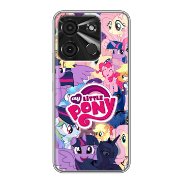 Силиконовый чехол на Itel A60 с принтом My little pony Дружба чудо