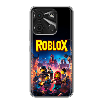 Силиконовый чехол на Itel A60 с принтом Roblox Роблокс Силиконовый чехол на Itel A60 с принтом Roblox Роблокс