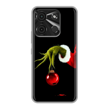 Силиконовый чехол на Itel A60 с принтом Новый год Гринч