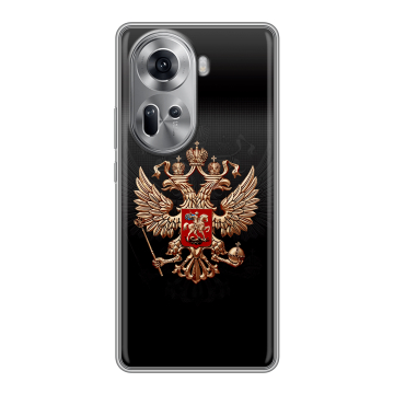 Силиконовый чехол на OPPO Reno 11 с принтом Герб России