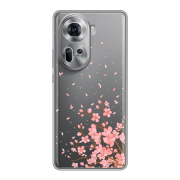 Силиконовый чехол на OPPO Reno 11 с принтом Ветка сакуры