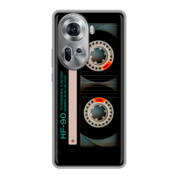 Силиконовый чехол на OPPO Reno 11 с принтом Кассета