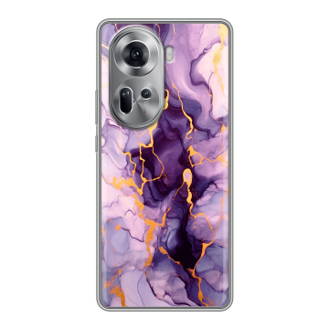 Силиконовый чехол на OPPO Reno 11 с принтом Мрамор