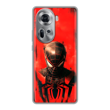 Силиконовый чехол на OPPO Reno 11 с принтом человек паук spiderman
