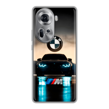 Силиконовый чехол на OPPO Reno 11 с принтом БМВ BMW