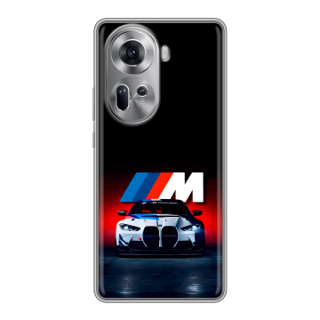 Силиконовый чехол на OPPO Reno 11 с принтом БМВ BMW