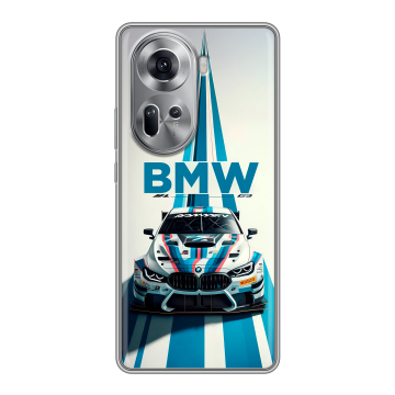 Силиконовый чехол на OPPO Reno 11 с принтом БМВ BMW