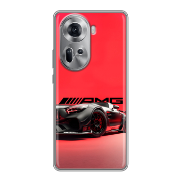 Силиконовый чехол на OPPO Reno 11 с принтом Мерседес Mercedes AMG