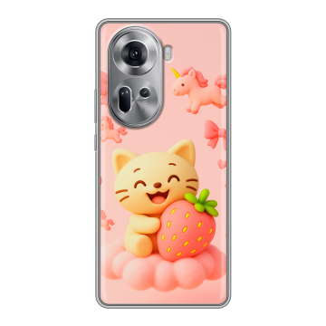 Силиконовый чехол на OPPO Reno 11 с принтом для девочек