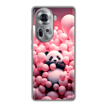 Силиконовый чехол на OPPO Reno 11 с принтом Панда
