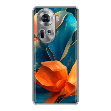 Силиконовый чехол на OPPO Reno 11 с принтом Цветы
