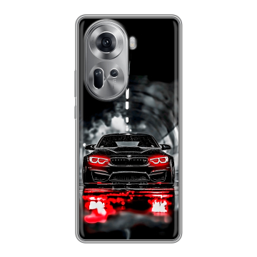 Силиконовый чехол на OPPO Reno 11 с принтом BMW БМВ