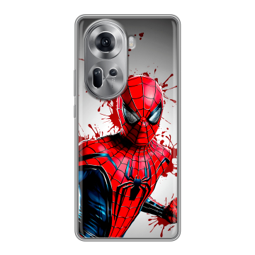 Силиконовый чехол на OPPO Reno 11 с принтом Spiderman Человек паук
