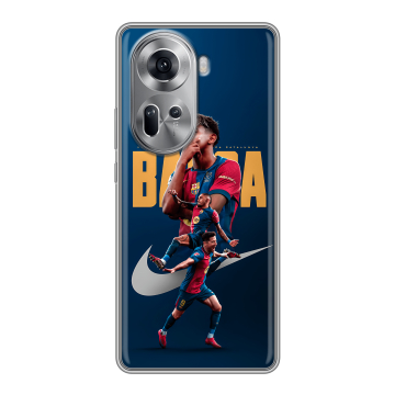 Силиконовый чехол на OPPO Reno 11 с принтом Барселона Barca Yamal 