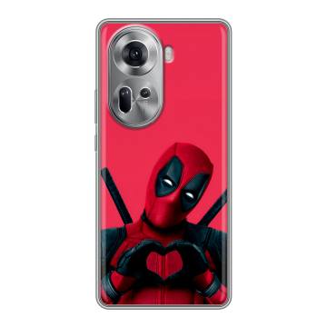 Силиконовый чехол на OPPO Reno 11 с принтом Дедпул Deadpool