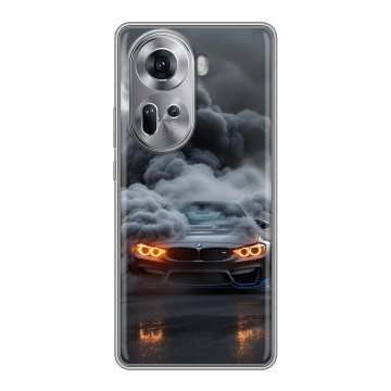 Силиконовый чехол на OPPO Reno 11 с принтом BMW БМВ