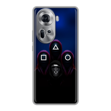 Силиконовый чехол на OPPO Reno 11 с принтом Игра Кальмара Силиконовый чехол на OPPO Reno 11 с принтом Игра Кальмара