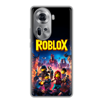 Силиконовый чехол на OPPO Reno 11 с принтом Roblox Роблокс