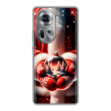 Силиконовый чехол на OPPO Reno 11 с принтом Новый год