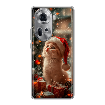 Силиконовый чехол на OPPO Reno 11 с принтом Новый год