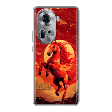Силиконовый чехол на OPPO Reno 11 с принтом Новый год
