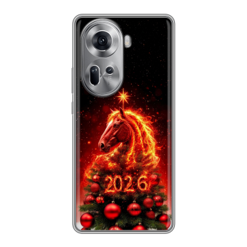 Силиконовый чехол на OPPO Reno 11 с принтом Новый год
