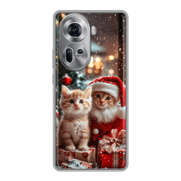 Силиконовый чехол на OPPO Reno 11 с принтом Новый год