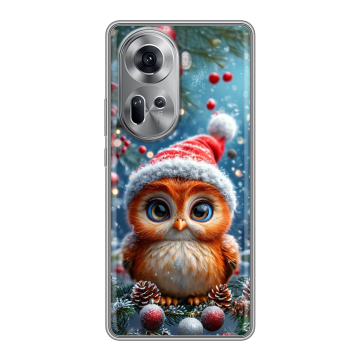 Силиконовый чехол на OPPO Reno 11 с принтом Новый год