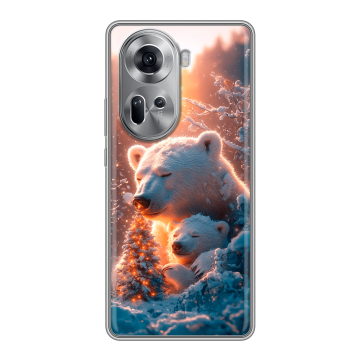 Силиконовый чехол на OPPO Reno 11 с принтом Новый год