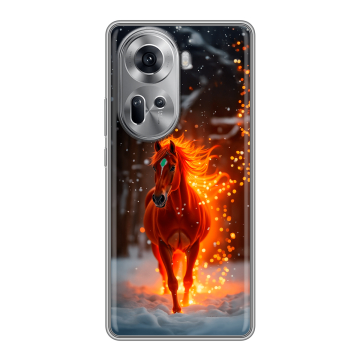 Силиконовый чехол на OPPO Reno 11 с принтом Новый год