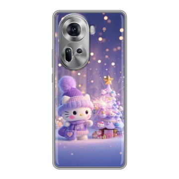 Силиконовый чехол на OPPO Reno 11 с принтом Новый год
