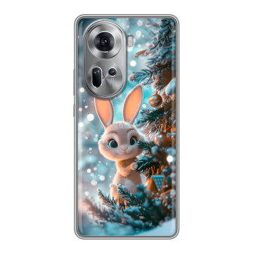 Силиконовый чехол на OPPO Reno 11 с принтом Новый год
