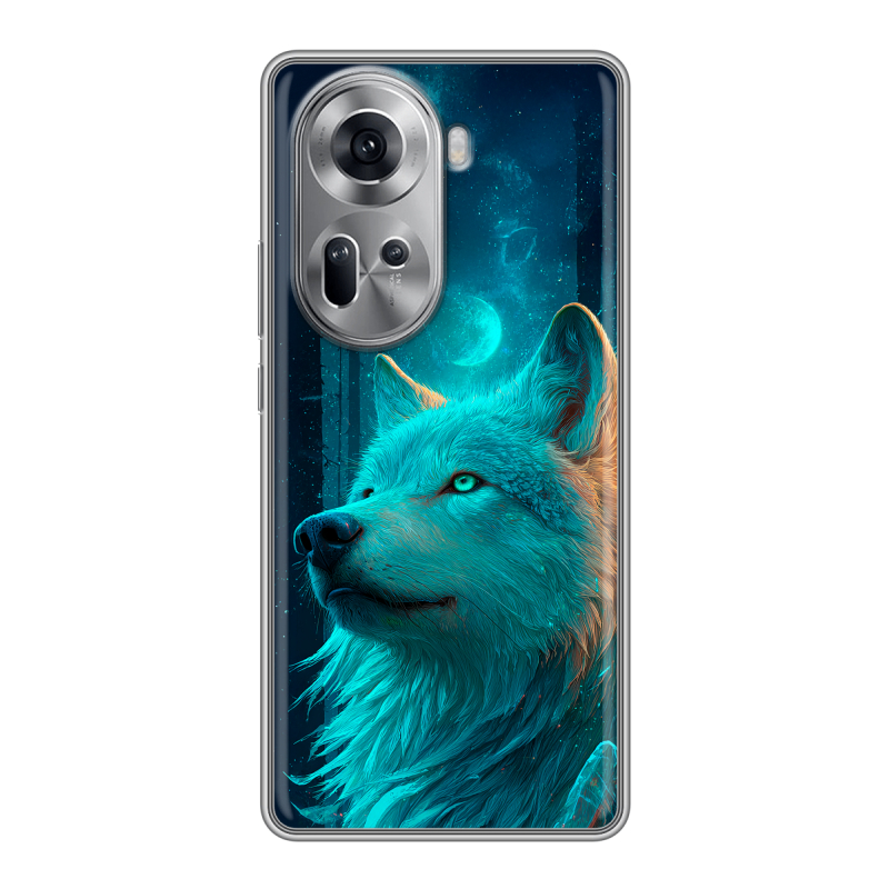 Силиконовый чехол на OPPO Reno 11 с принтом бабочки саккура Силиконовый чехол на OPPO Reno 11 с принтом бабочки саккура