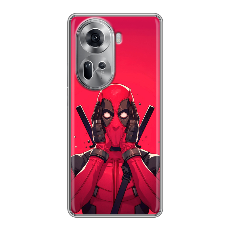 Силиконовый чехол на OPPO Reno 11 с принтом Дедпул Deadpool Силиконовый чехол на OPPO Reno 11 с принтом Дедпул Deadpool