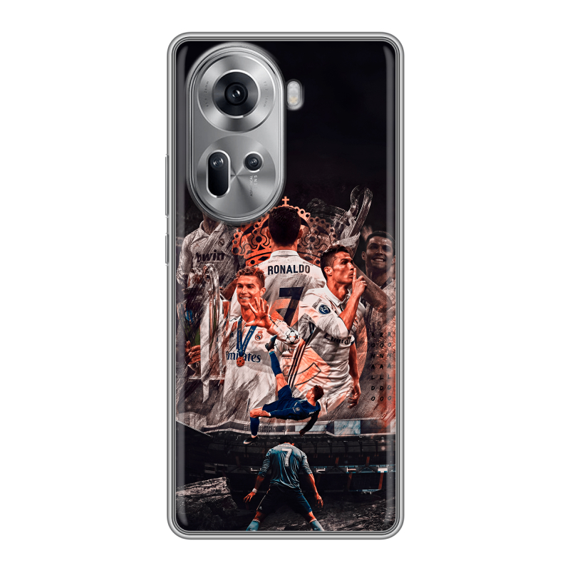 Силиконовый чехол на OPPO Reno 11 с принтом Реал Роналдо Real Ronaldo Силиконовый чехол на OPPO Reno 11 с принтом Реал Роналдо Real Ronaldo
