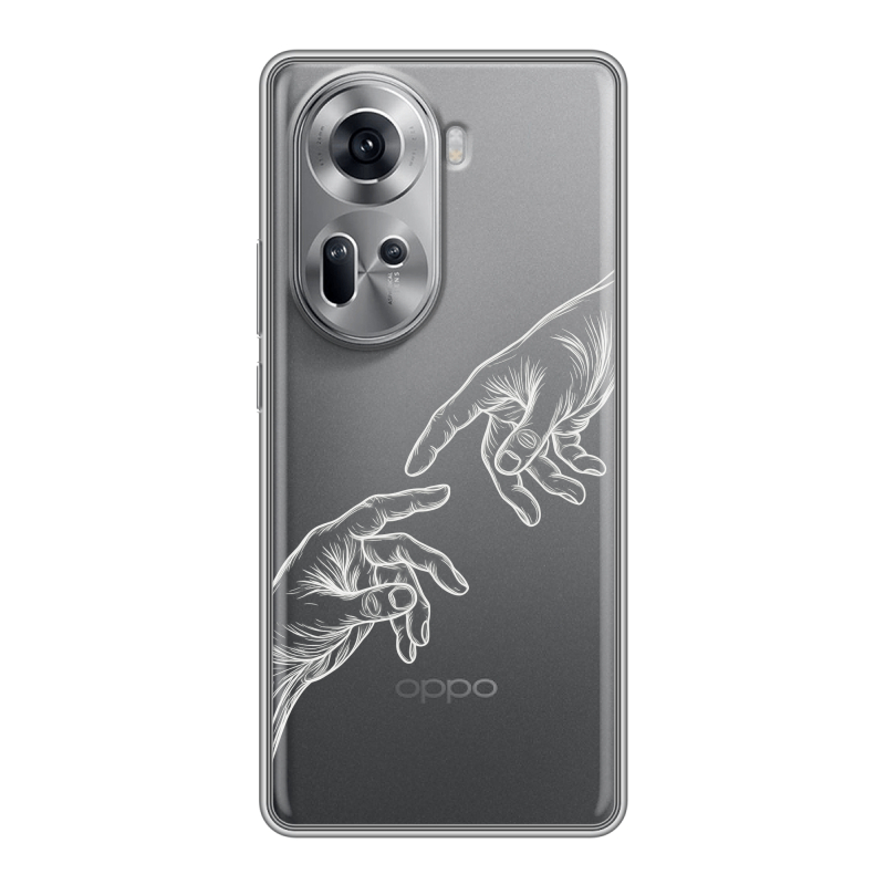 Силиконовый чехол на OPPO Reno 11 с принтом Сотворение мира Силиконовый чехол на OPPO Reno 11 с принтом Сотворение мира