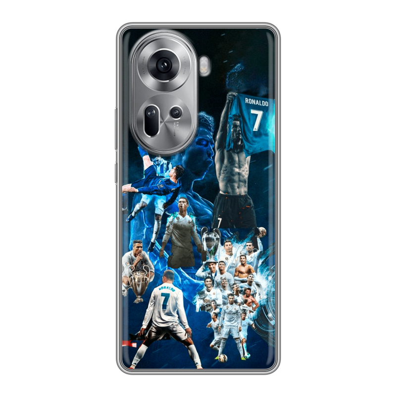 Силиконовый чехол на OPPO Reno 11 с принтом Реал Роналдо Силиконовый чехол на OPPO Reno 11 с принтом Реал Роналдо