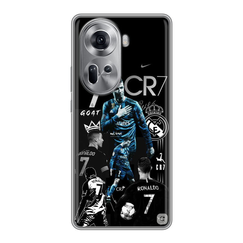 Силиконовый чехол на OPPO Reno 11 с принтом Реал Роналдо Силиконовый чехол на OPPO Reno 11 с принтом Реал Роналдо